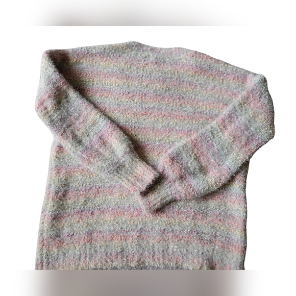 LC Lauren Conrad Striped Women's Sweater Rainbow Colorful - Picture 2 of 4